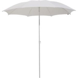 kaiserkraft Guarda-sol, design redondo, Ø 2000 mm, armação branca, branco, Guarda-sol, design redondo, Ø 2000 mm, armação branca, branco. Design clássico. Tecido de 8 peças. Fator de proteção solar FPS 40. O guarda-sol possui um diâmetro de 2 m e está dis