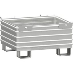 Heson Recipiente empilhável para cargas pesadas , LxC 1000 x 1200 mm, com pés em U, galvanizado a fogo, a partir de 5 unid., Recipiente empilhável para cargas pesadas, LxC 1000 x 1200 mm, com pés em U, galvanizado a fogo, a partir de 5 unid. Com pés em U
