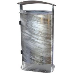 kaiserkraft Recipiente do lixo para exterior, galvanizado a fogo, capacidade 70 l, sem cinzeiro, AxLxP 1000 x 475 x 340 mm, Recipiente do lixo para exterior, galvanizado a fogo, capacidade 70 l, sem cinzeiro, AxLxP 1000 x 475 x 340 mm. Resistente a atos d