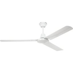 kaiserkraft Ventoinha de teto com pás metálicas, Ø da pá do rotor 1220 mm, branco, Ventoinha de teto com pás metálicas, Ø da pá do rotor 1220 mm, branco. Com pás de metal. Potência do ar especialmente elevada. Tubo de suspensão para uma distância de aprox