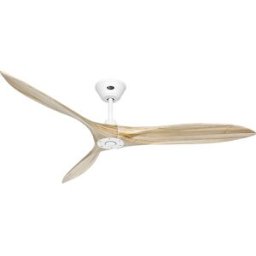 kaiserkraft Ventoinha de teto ECO AIRSCREW, Ø da pá do rotor 1520 mm, natural/branco mate, Ventoinha de teto ECO AIRSCREW, Ø da pá do rotor 1520 mm, natural/branco mate. 3 pás em madeira maciça trabalhada à mão em forma de hélice clássica. Para espaços de