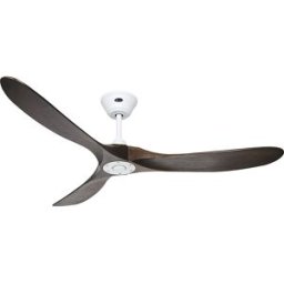 kaiserkraft Ventoinha de teto ECO GENUINO, Ø da pá do rotor 1520 mm, nogueira/branco mate, Ventoinha de teto ECO GENUINO, Ø da pá do rotor 1520 mm, nogueira/branco mate. Para espaços de 25 a 35 m², alto rendimento de ar de 9220 m³/h. Muito eficiente em te