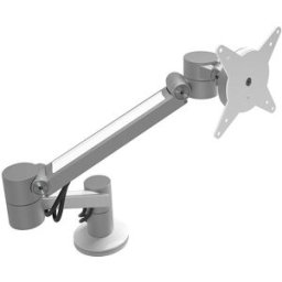 Dataflex Braço de monitor VIEWLITE PLUS , para montagem na mesa, prateado / branco, Braço de monitor VIEWLITE PLUS, para montagem na mesa, prateado / branco. Regulação contínua em profundidade, amplitude de ajuste 543 mm. Fornecido com fixação para aparaf