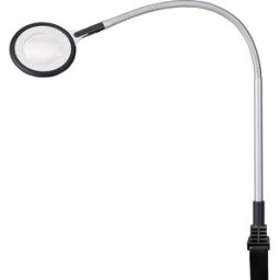 Waldmann Candeeiro com lupa, 100 - 240 V , 6 W, 60 kWh/1000h, Candeeiro com lupa, 100 - 240 V, 6 W, 60 kWh/1000h. Com 4 vezes mais luz por Watt do que as lâmpadas fluorescentes normais extremamente eficiente. Ampliação sem distorção até ao rebordo. Operaç