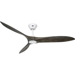 kaiserkraft Ventoinha de teto ECO AIRSCREW, Ø da pá do rotor 1520 mm, cinzento/branco mate, Ventoinha de teto ECO AIRSCREW, Ø da pá do rotor 1520 mm, cinzento/branco mate. 3 pás em madeira maciça trabalhada à mão em forma de hélice clássica. Para espaços