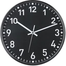 kaiserkraft Relógio de parede, mecanismo de radiofrequência, Ø 300 mm, corpo preto, mostrador preto, Relógio de parede, mecanismo de radiofrequência, Ø 300 mm, corpo preto, mostrador preto. Boa legibilidade. Relógio de parede com corpo em plástico. Ø 300