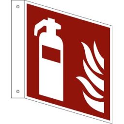 kaiserkraft Sinais de segurança contra incêndios, extintor, embalagem de 10 unid., alumínio, linha bandeira, 150 x 150 mm, Sinais de segurança contra incêndios, extintor, embalagem de 10 unid., alumínio, linha bandeira, 150 x 150 mm. Orientação imediata e