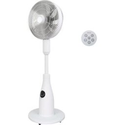 kaiserkraft Ventoinha de pé premium com névoa de pulverização, com 2 l, branco, Ventoinha de pé premium com névoa de pulverização, com 2 l, branco. Refrigeração refrescante: função de nebulização com depósito de 2 L. Silencioso e forte. Confortável: 12 ní