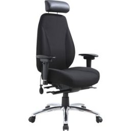 kaiserkraft Cadeira giratória de escritório Orion, com apoios para braços 4D e mecanismo síncrono, preto, Cadeira giratória de escritório Orion, com apoios para braços 4D e mecanismo síncrono, preto. Apoios para braços ajustáveis 4D e apoio para a região