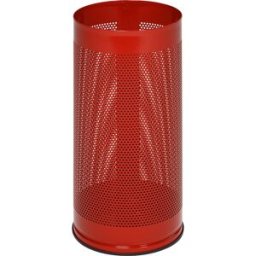 VAR Suportes para guarda-chuvas, altura 610 mm , chapa perfurada, galvanizada, vermelho fogo RAL 3000, Suportes para guarda-chuvas, altura 610 mm, chapa perfurada, galvanizada, vermelho fogo RAL 3000. Opcionalmente em chapa de aço galvanizada e pintada a