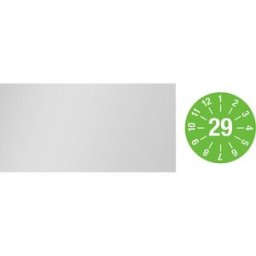 kaiserkraft Placa de teste de cabos, placa anual, CxA 60 x 20 mm, 29, verde, Placa de teste de cabos, placa anual, CxA 60 x 20 mm, 29, verde. Película resistente, espessura 0,1 mm. Transparentes, resistentes às intempéries. 16 unidades por folha. A placa