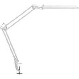 MAUL Candeeiro LED, 5800 K, 21 LEDs , com pé de aperto, branco, Candeeiro LED, 5800 K, 21 LEDs, com pé de aperto, branco. Com pé de aperto. Candeeiro LED, 6500 Kelvin, luz diurna branca. Este candeeiro contém lâmpadas LED integradas. As lâmpadas não podem