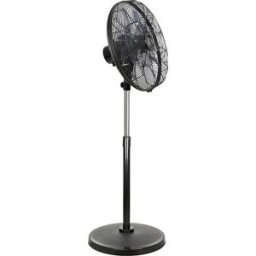 kaiserkraft Ventoinha de pé Airos Eco Silent, com 7 níveis de rotação, com comando à distância, preto, Ventoinha de pé Airos Eco Silent, com 7 níveis de rotação, com comando à distância, preto. Desempenho de ar elevadíssimo de 10.023 m³/h com apenas 56,1