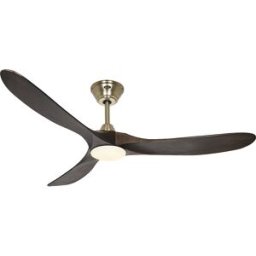 kaiserkraft Ventoinha de teto ECO GENUINO-L, Ø da pá do rotor 1520 mm, nogueira/latão, Ventoinha de teto ECO GENUINO-L, Ø da pá do rotor 1520 mm, nogueira/latão. 3 pás em madeira maciça trabalhada à mão e lâmpada LED com regulação da luminosidade. Para es