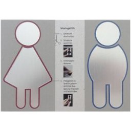 kaiserkraft Conjunto de pictogramas, montagem através de colagem, altura 140 mm, 1 WC para senhoras e WC para homens cada, Conjunto de pictogramas, montagem através de colagem, altura 140 mm, 1 WC para senhoras e WC para homens cada. Composto por 1 x pict