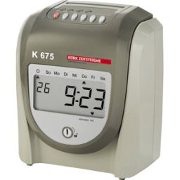 kaiserkraft Relógio de ponto K 675, para até 100 pessoas, AxLxP 225 x 190 x 105 mm, Relógio de ponto K 675, para até 100 pessoas, AxLxP 225 x 190 x 105 mm. Impressão a vermelho em caso de exceder as horas padrão. Comutação automática da hora de verão/inve