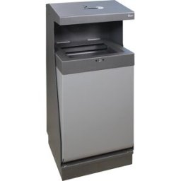 kaiserkraft Coletor de lixo com cinzeiro, capacidade 75 l, cinzento, Coletor de lixo com cinzeiro, capacidade 75 l, cinzento. Em aço galvanizado. Robusto e resistente. Pintura a pó resistente aos raios UV e às intempéries. Inserção para resíduos de cigarr