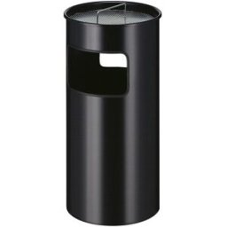 kaiserkraft Cinzeiro combinado, volume 50 l, AxØ 690 x 320 mm, preto, Cinzeiro combinado, volume 50 l, AxØ 690 x 320 mm, preto. Duas aberturas de inserção. Cinzeiro combinado em chapa de aço robusta, resistente ao fogo. Tabuleiro do crivo extraível em cha