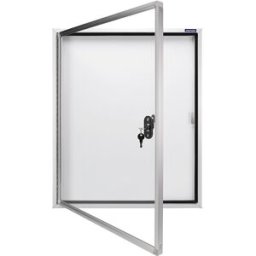 magnetoplan Vitrine CC , com vidro de segurança, capacidade 9 x A4, Vitrine CC, com vidro de segurança, capacidade 9 x A4. Superfície para escrita em branco, magnética de um lado e lacada. Com núcleo em espuma. Parte de trás em aço galvanizado. Caixilho e