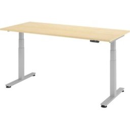 kaiserkraft Secretária alta, eletricamente ajustável em altura, reto, LxP 1800 x 800 mm, ácer, Secretária alta, eletricamente ajustável em altura, reto, LxP 1800 x 800 mm, ácer. Com 4 posições de memória. Motores duplos. Arranque e paragem suaves. Proteçã