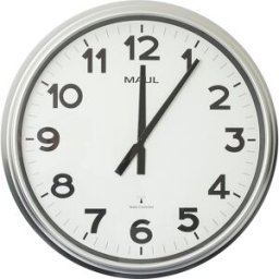 MAUL Relógio de parede ride , mecanismo de radiofrequência, corpo prateado, mostrador branco, Relógio de parede ride, mecanismo de radiofrequência, corpo prateado, mostrador branco. Mostrador com Ø de 515 mm. Altura da armação 71 mm. Algarismos árabes em