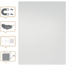 nobo Quadro branco, modular/sem caixilho , aço lacado, branco, LxA 600 x 450 mm, Quadro branco, modular/sem caixilho, aço lacado, branco, LxA 600 x 450 mm. Design sem caixilho. Superfície magnética. Modular. Inovador sistema de fixação magnético. Superfíc