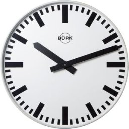 kaiserkraft Relógio de parede, Ø 500 mm, mecanismo relógio de quartzo, com barras, Relógio de parede, Ø 500 mm, mecanismo relógio de quartzo, com barras. Indicado para naves industriais ou escritórios. Vidro mineral. Relógio robusto de alta qualidade com