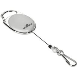 DURABLE Porta-identificação JOJO STYLE , com mosquetão, embalagem de 20 unid., cinzento, Porta-identificação JOJO STYLE, com mosquetão, embalagem de 20 unid., cinzento. Ideais para cartões de identificação de empresas e fábricas, identificações de seguran