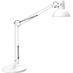 MAUL Candeeiro de mesa LED study , com base, branco, Candeeiro de mesa LED study, com base, branco. Clássico de design de sucesso (incl. lâmpada). Lâmpada para posto de trabalho profissional, elevada qualidade da luz. Extremamente económicos: tecnologia L