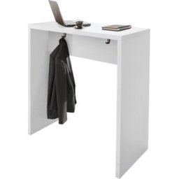 kaiserkraft Mesa de comunicação, AxCxL 1078 x 1040 x 500 mm, branco, Mesa de comunicação, AxCxL 1078 x 1040 x 500 mm, branco. Multifuncional. Com quatro ganchos para vestuário. Montagem rápida. Em placa de aglomerado Balance-Board revestida a resina de me