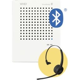 kaiserkraft Sistema de intercomunicação VoiceBridge Bluetooth, 1 unidade de comunicação, 1 auscultador com microfone, sem contacto, alimentação através da rede de energia elétrica, Sistema de intercomunicação VoiceBridge Bluetooth, 1 unidade de comunicaçã