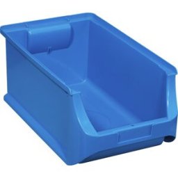 kaiserkraft Caixa de armazenagem à vista, CxLxA 355 x 205 x 150 mm, embalagem de 12 unid., azul, Caixa de armazenagem à vista, CxLxA 355 x 205 x 150 mm, embalagem de 12 unid., azul. Segurança testada através da marca TÜV/GS. Empilhamento seguro graças ao