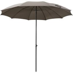 kaiserkraft Guarda-sol, design redondo, Ø 2800 mm, armação antracite, taupe, Guarda-sol, design redondo, Ø 2800 mm, armação antracite, taupe. Design clássico. Tecido de 10 peças. Ø do pé do guarda-sol 30 mm. O guarda-sol possui um diâmetro de 2,8 m e está