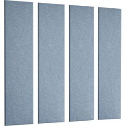 eurokraft basic Placa acústica para parede , AxL 1200 x 300 mm, embalagem de 4 unid., azul, Placa acústica para parede, AxL 1200 x 300 mm, embalagem de 4 unid., azul. Absorve e reduz ruídos perturbadores, proporcionando uma acústica do espaço agradável e