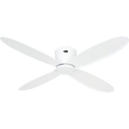 kaiserkraft Ventoinha de teto ECO PLANO II, Ø da pá do rotor 1320 mm, design extra plano, branco, Ventoinha de teto ECO PLANO II, Ø da pá do rotor 1320 mm, design extra plano, branco. Design extra plano, também homologada para escritórios com 2,5 m de alt
