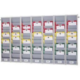 EICHNER Flexo-Board , 5 segmentos, conjunto, largura 1700 mm, Flexo-Board, 5 segmentos, conjunto, largura 1700 mm. Perfil de parede em alumínio de elevada qualidade. Inscrição personalizada através de placas coloridas (dias úteis, projetos, equipas, máqui
