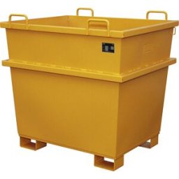 eurokraft pro Contentor universal , volume 1 m³, amarelo alaranjado, a partir de 2 unid., Contentor universal, volume 1 m³, amarelo alaranjado, a partir de 2 unid. Ideal para recolher e transportar material a granel, resíduos de produção, bem como materia