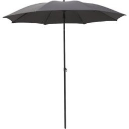 kaiserkraft Guarda-sol, design redondo, Ø 2000 mm, armação antracite, cinzento, Guarda-sol, design redondo, Ø 2000 mm, armação antracite, cinzento. Design clássico. Tecido de 8 peças. Fator de proteção solar FPS 40. O guarda-sol possui um diâmetro de 2 m