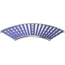 Gura Esteira rolante leve, caixilho em alumínio com rolos de plástico , lar da esteira 600 mm, curva 90°, raio interior 800 mm, distância entre eixos 100 mm, Esteira rolante leve, caixilho em alumínio com rolos de plástico, lar da esteira 600 mm, curva 90