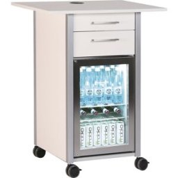 kaiserkraft Estação de serviço e de café, com 1 frigorífico e 2 gavetas, CxLxA 800 x 600 x 1015 mm, Estação de serviço e de café, com 1 frigorífico e 2 gavetas, CxLxA 800 x 600 x 1015 mm. Frigorífico potente com arrefecimento por convecção para resultados