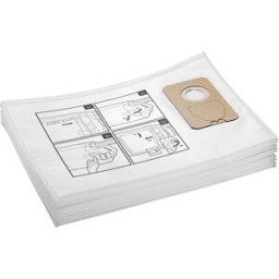 Kärcher Sacos de filtro em velo CV 30/2 BP , para aspirador a seco, embalagem de 10 unid., Sacos de filtro em velo CV 30/2 BP, para aspirador a seco, embalagem de 10 unid. Sacos de filtro em velo de 3 camadas, resistentes ao rasgo, da classe de pó M, adeq