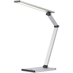 Hansa Candeeiro de mesa LED SLIM , com lâmpadas LED de 7 Watt, prateado, Candeeiro de mesa LED SLIM, com lâmpadas LED de 7 Watt, prateado. Candeeiro de trabalho LED potente e de filigrana com tecnologia inovadora e acabamento em metal moderno. Regulador d