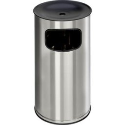 VAR Cinzeiro de segurança combinado , aço inoxidável, volume 44 l, AxØ 710 x 355 mm, aço inoxidável, Cinzeiro de segurança combinado, aço inoxidável, volume 44 l, AxØ 710 x 355 mm, aço inoxidável. Recipiente de recolha em alumínio para cinza dos cigarros.