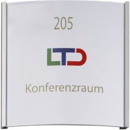kaiserkraft Placa para porta ORLANDO™, AxL 148 x 148 mm, peso 0,22 kg, Placa para porta ORLANDO™, AxL 148 x 148 mm, peso 0,22 kg. Placa para porta convexa de alta qualidade. Cobertura antirreflexo (classe de fogo B1). Incluindo material de fixação e vento