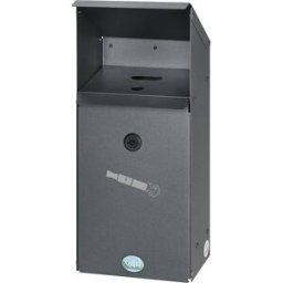 VAR Cinzeiro de parede para cigarros eletrónicos , capacidade de 3,7 l, ferro-mica, Cinzeiro de parede para cigarros eletrónicos, capacidade de 3,7 l, ferro-mica. Durável e resistente - feito em aço galvanizado. Prático - fechável com fechadura de palhetã