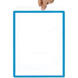 kaiserkraft Caixilho com película transparente, papel com formato A4, embalagem de 10 unid., autocolante, azul, Caixilho com película transparente, papel com formato A4, embalagem de 10 unid., autocolante, azul. Autocolante ou magnético. Caixilho de infor