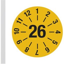 kaiserkraft Placa de teste de cabos, placa anual, CxA 60 x 20 mm, 26, amarelo, Placa de teste de cabos, placa anual, CxA 60 x 20 mm, 26, amarelo. Película resistente, espessura 0,1 mm. Transparentes, resistentes às intempéries. 16 unidades por folha. A pl