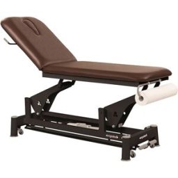 Marquesa elétrica Ecopostural: dois corpos, com estrutura de biela preta e cabeça T13, reclinable 15º em negativo (62 x 188 cm)