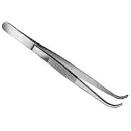 Pinza de disección 13 cm A/A Curva: Ideal para auriculoterapia (aço inoxidável)