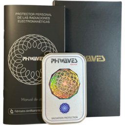 Dispositivo de proteção em frente a radiação electromagnética PHIWAVES diamond. Com técnología Pranan validada a nível científico. Desenho compacto e ligeiro permite levá-lo comodamente no bolso, saco ou mochila